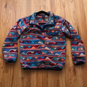 patagonia printed fleece pullover